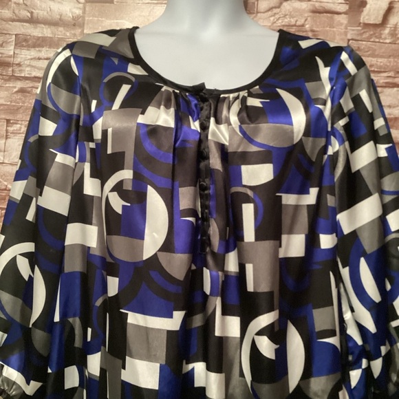 Sag Harbor Blue and White Blouse L - Picture 4 of 7